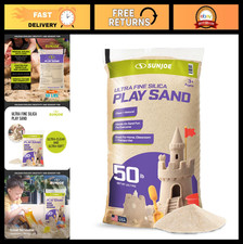 Ultra Fine Silica Play Sand for Sandbox  Sensory Table - 50 Lb Bag, Crafting 