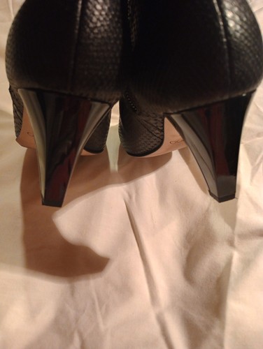 Jimmy Choo Leather Snake Boots Size 8 Black. 2.5 Inch Heels - Bild 9 von 12