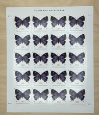 Colorado Hairstreak Butterfly Sheet 20 Non-Machinable Stamps -($1.27)2021-MNH-US