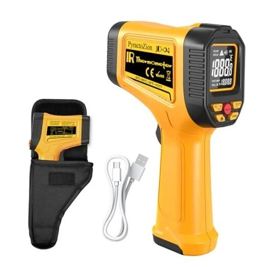 IR Thermometer Gun - 58°F to 1472°F Non-Contact Laser - Orange