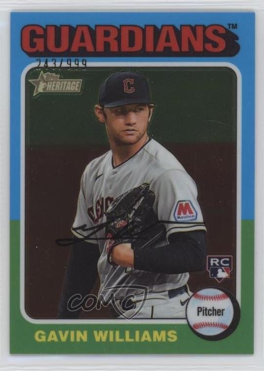2024 Topps Heritage Chrome 243/999 Gavin Williams #489 2g6