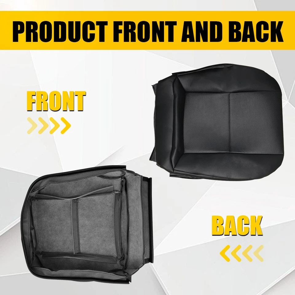 Fit 2010-2014 Mercedes Benz C250 C300 C350 Replacement Vinyl Seat Cover Black - Imagem 4 de 4