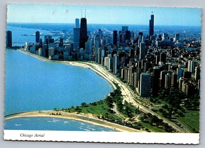 Postcard Aerial View Chicago 1970s 4x6 V21