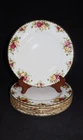 8 ROYAL ALBERT OLD COUNTRY ROSES DINNER PLATES 10 1/4"