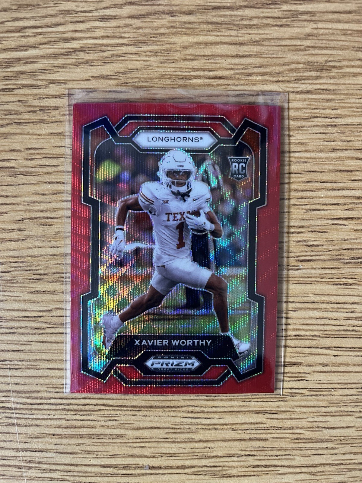 2024 Panini Prizm Draft Picks - Xavier Worthy #153 Ruby Wave Prizm (RC)