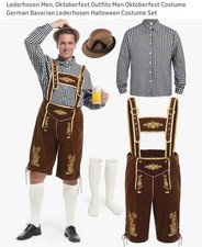 FancyFun Men  s German Bavarian Halloween Oktoberfest Lederhosen Costume