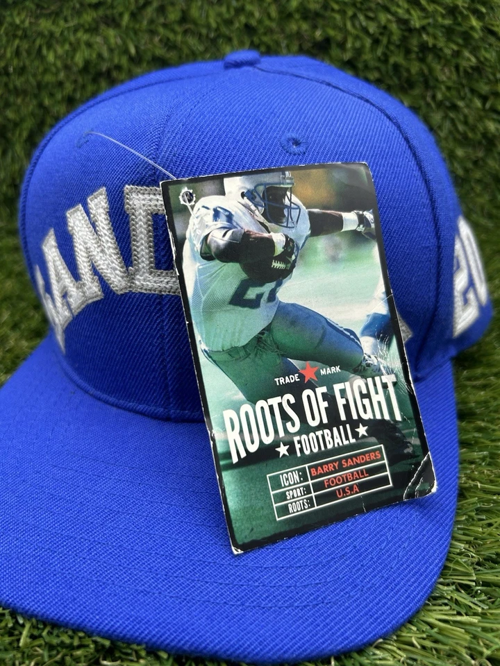 Gorra Roots Of Fight Barry Sanders Detroit Lions Snapback de colección nueva con etiquetas Foto 2 de 4