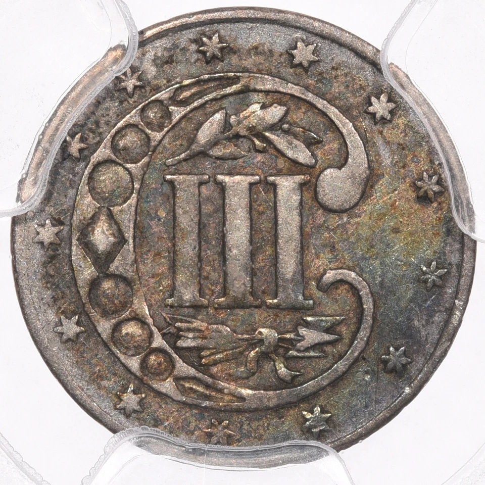 1859 3CS PCGS XF45 Three Cent Silver - Image 2 of 4