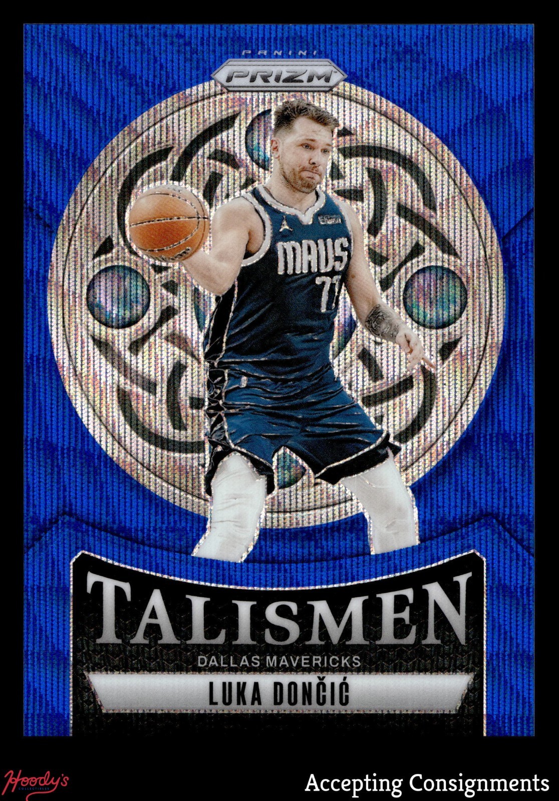 2024-25 Panini Prizm Talismen Prizms Blue Wave #13 Luka Doncic MAVERICKS 117/175