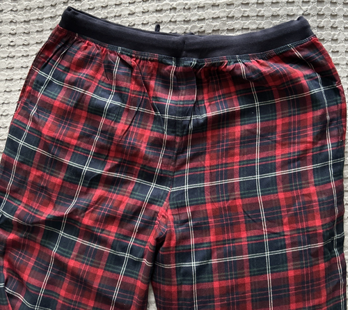 Marks & Spencer Mens Long Pyjamas Loungewear Red/Navy Christmas Size Medium - Picture 5 of 7