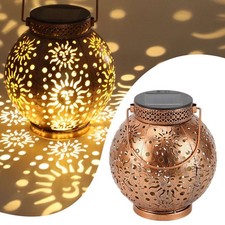 Solar Lantern Hanging LED Light Outdoor Patio Waterproof Garden Lamp Decor USA