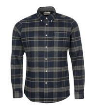 BARBOUR Men's Betsom Longsleeve Shirt tailored fit Checked Grey Marl Size 2XL