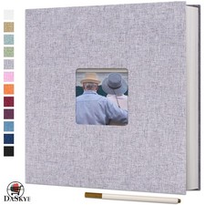 Versatile 40 Page Grey Linen Photo Album - Preserve Your Precious Memories