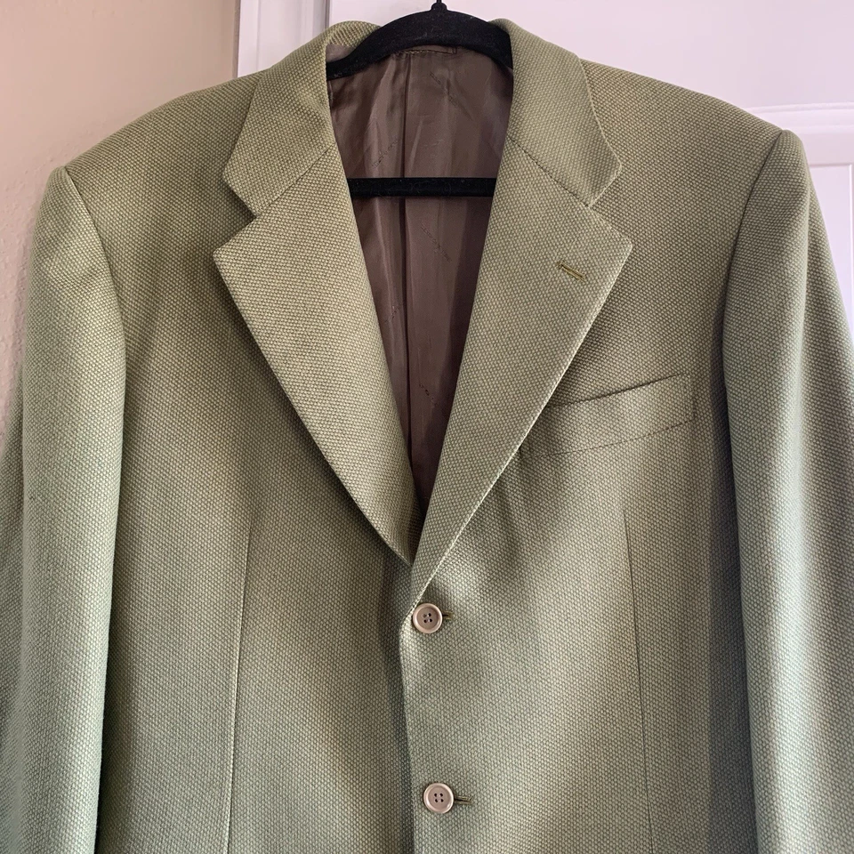 Kiton Blazer Mens 44 EU 54 Napoli Cashmere Wool Italy Three Buttons Surgeon Cuff - Image 2 of 4