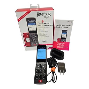 Jitterbug Flip2 Cell Phone for Seniors Red | eBay