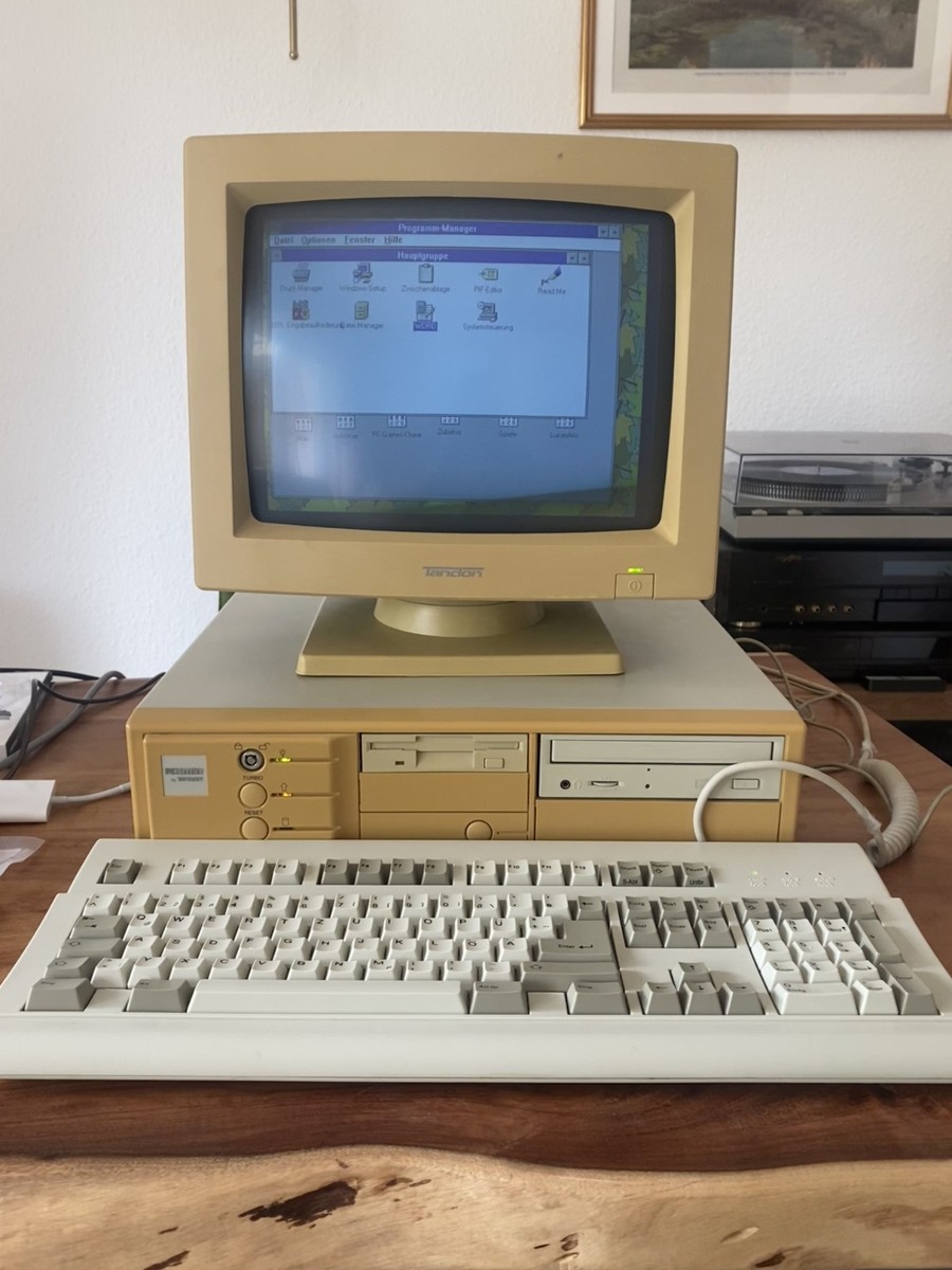 Tandon 386SX PC + CRT Monitor + Dot Matrix Printer | DOS 5.0 | Win