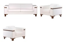 Sessel M&ouml;bel Designer Stuhl Polster Sofa 2 Sitzer Leder B&uuml;ro M&ouml;bel