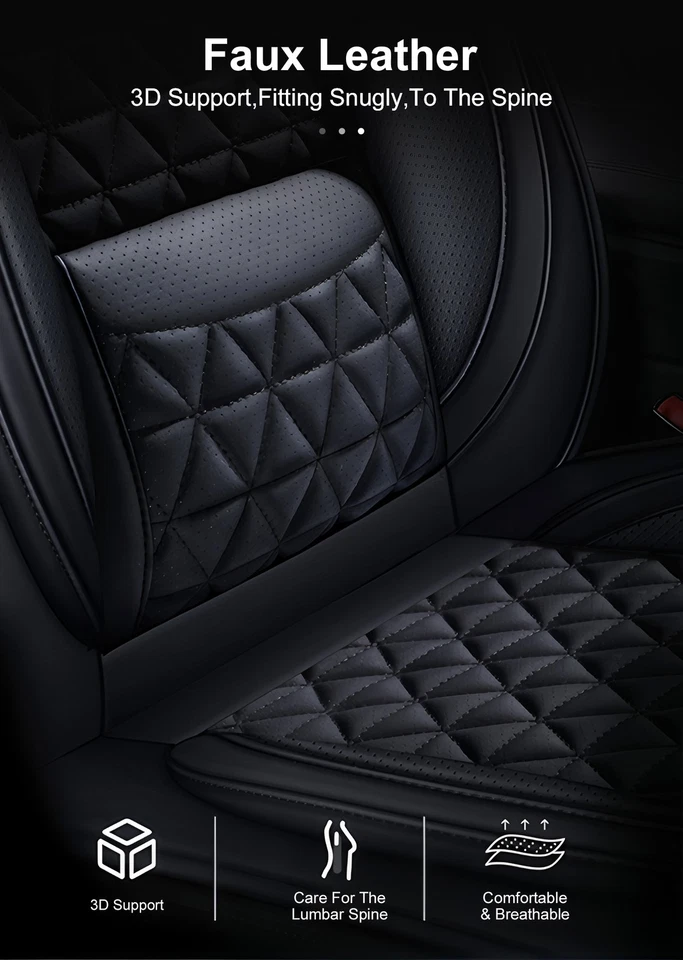 For Nissan Sentra 2008-2025 PU Leather Waterproof Car Seat Covers (5 Seats) - Imagem 4 de 4