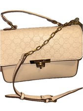 Anne Klein Cream, Color Crossbody Purse  Chain Strap Compartments