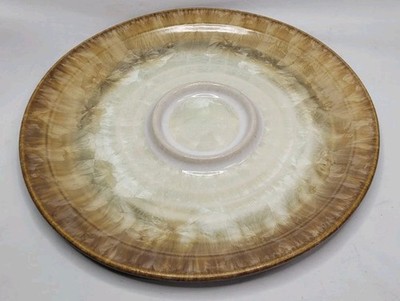 Bread And Oil Platter Serving Dish Art Glazed Campbell