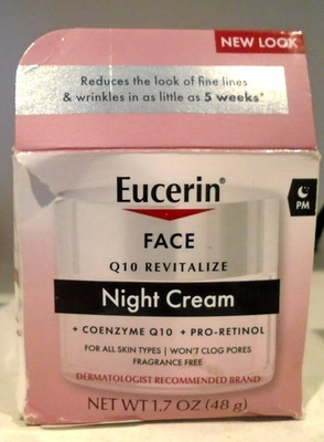 Eucerin Q10 Face Night Cream + Coenzyme Q10 + Pro-Retinol.  1.7oz