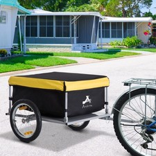 Bicycle Cargo Trailer, Two-Wheel Bike Luggage Wagon Trailer with Removable Cover