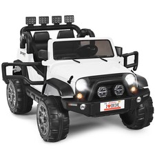 12V Electric Kids Ride On Car w/ Remote Control Storage Box Music White