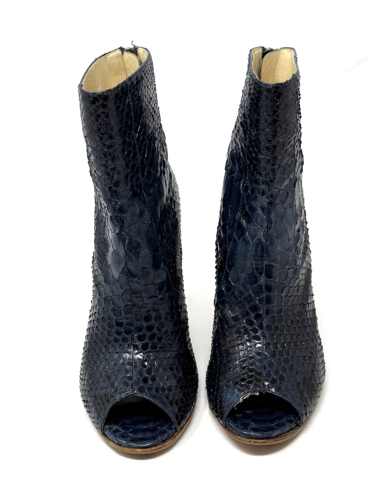 Alexandre Birman Navy Blue Python Snakeskin Leath… - image 23