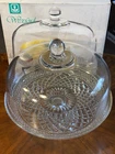 WEXFORD VINTAGE 2 PIECE FOOTED CAKE SET ANCHOR HOCKING