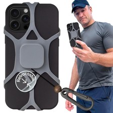 Pulpo Phone Leash Stealth Grey Fits Smartphones Up to 6.8" - Retractable Anti...