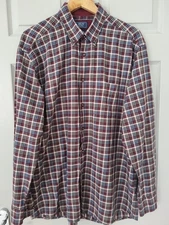 DG's Drifter Men's Long Sleeved Cotton Check Shirt Size XL Button Up Shirt