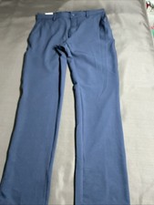GREG NORMAN Men's Stretch Flex Performance Chino Pants NAVY BLUE 30x32 Golf