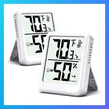 2 Pack Room Thermometer Indoor Hygrometer Digital Humidity Meter