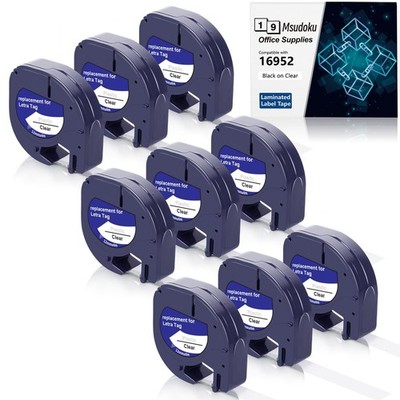Clear Label Maker Tape Compatible for Dymo Label Maker Refills Clear Transpar...