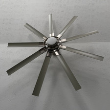 72 in Modern 8-Blade Brushed Silver Ceiling F...