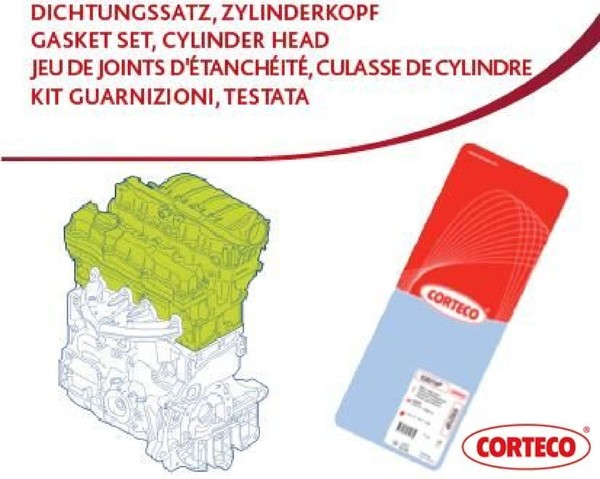 Corteco 418717P Dichtungssatz FüR Zylinderkopf FüR Citroen FüR Peugeot-image