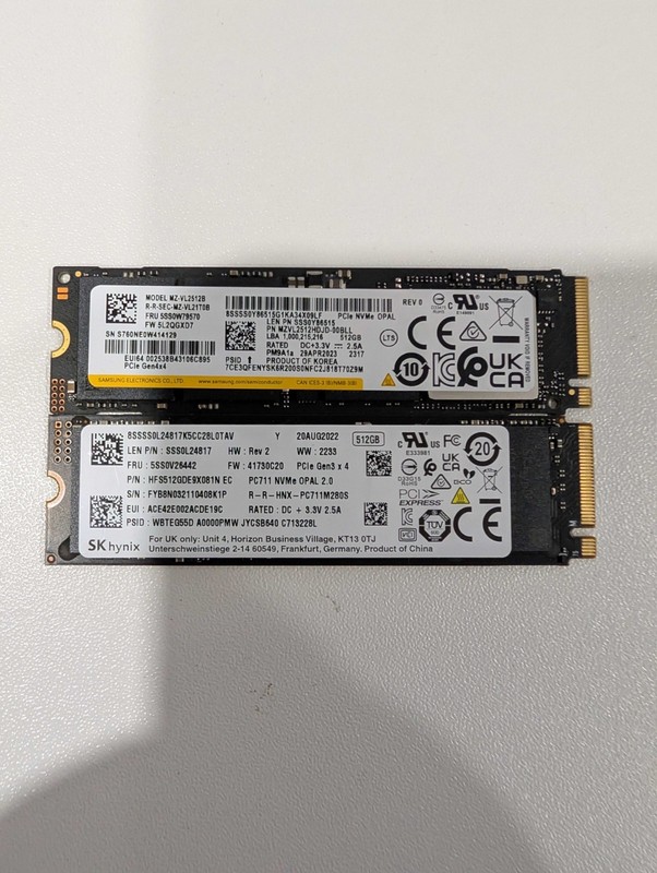 Samsung PM9A1a 512GB M.2 NVMe SSD PCIe Gen4x4 MZVL2512HDJD Lenovo OEM Pull