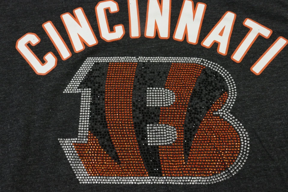 Cincinnati Bengals Shirt Womens Large Black Orange NFL Football Tee Team Apparel - Image 3 of 4