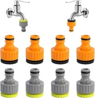 Hahnverbinder, 12 StüCk Gartenschlauchverbinder 1/2 Zoll 3/4 Zoll