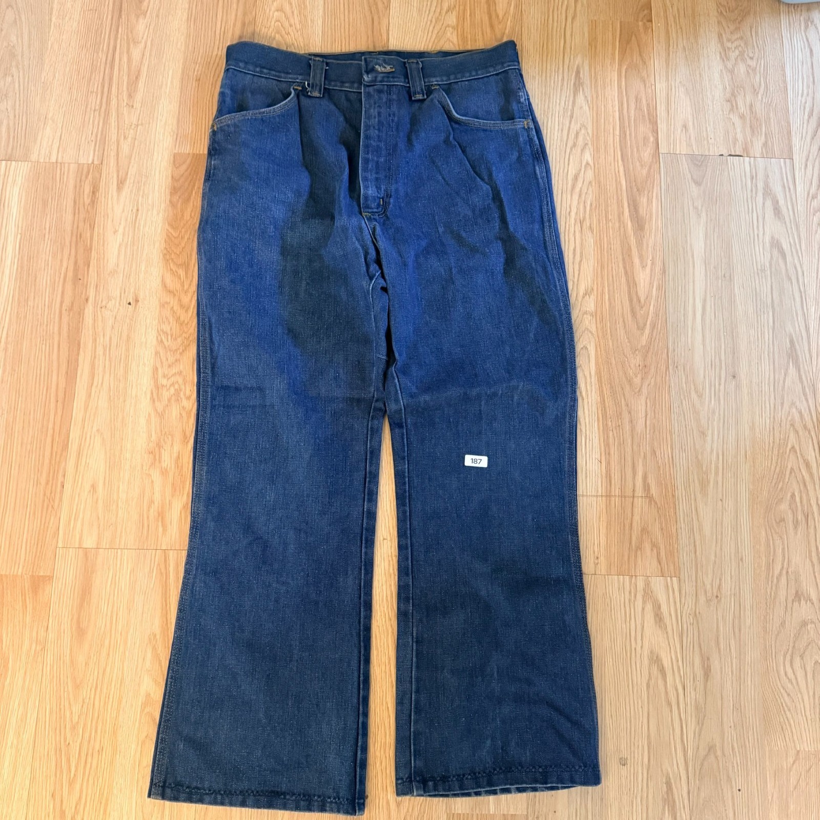 Vintage Wrangler Jeans Men’s Approx 32x32 Dark Wash USA Made Denim