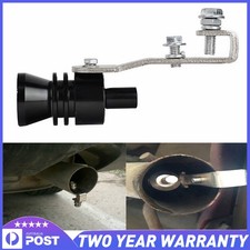 Car Turbo Sound Muffler Exhaust Pipe Oversized Roar Maker Loud Whistle Black XL