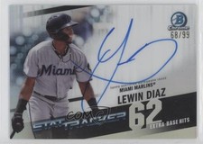 2020 Bowman Chrome Stat Tracker Auto 68/99 Lewin Diaz #STA-LD Auto 04wi