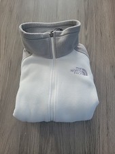 North Face Women's Fleece Jacket. Size Medium. Off White And Gray.