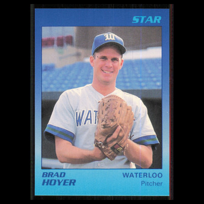 Brad Hoyer #14 1989 Star Minor League Waterloo Diamonds Baseball Card MLB NM