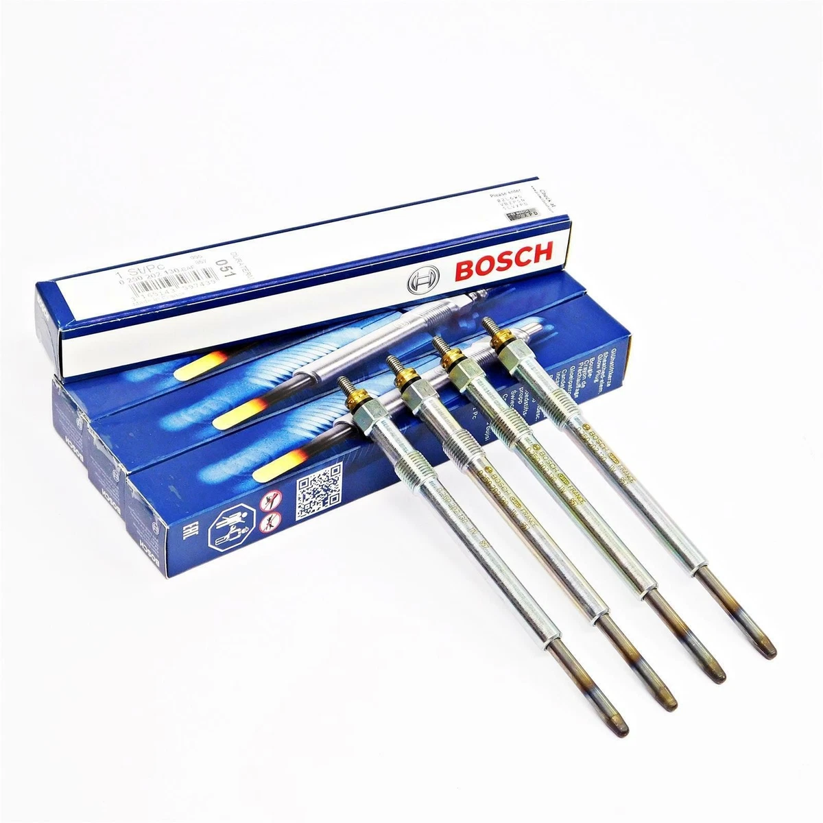 Lot De 4 Bougies De Préchauffage Bosch Duraterm GLP194 - Pour Audi A3 A4, VW Golf - Neuf