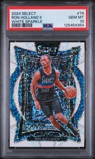 2024 PANINI SELECT WHITE SPARKLE #74 RON HOLLAND II ROOKIE RC PSA 10