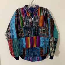 Guatemalan Patchwork Jacket Mens Med Ethnic B...