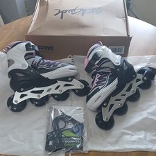 ZPM Sports ABEC-7 Youth Inline Skates Size L EU 37-39 Black/White/Pink