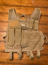 Vism Tactical Vest Fully Adjustable Tan Airsoft Combat NICE!