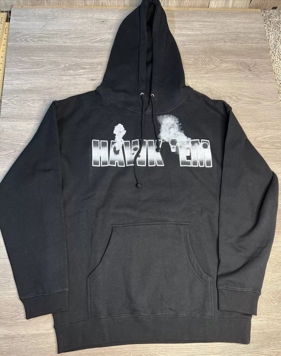 Vlone x Pop Smoke 'Hawk Em' Hoodie Black New Authentic Size Large | eBay